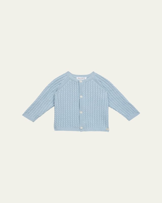 Girl's Cable Knit Cardigan, Size Newborn-4